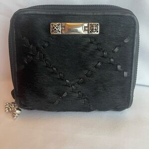 Brighton Black Wallet with Silver Accents